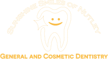 The logo for sunshine smiles of nutley general and cosmetic dentistry