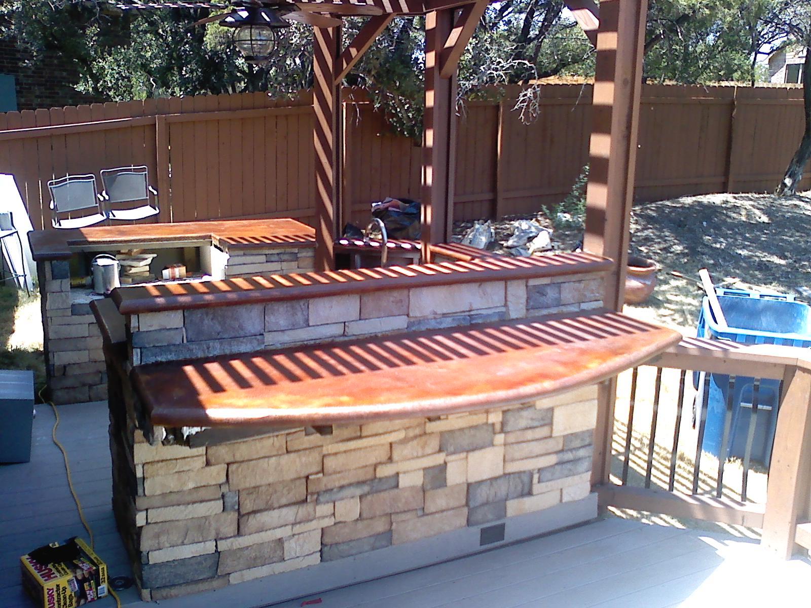 Wooden Outdoor Bar — Helotes, TX — Easter Concrete Contracting