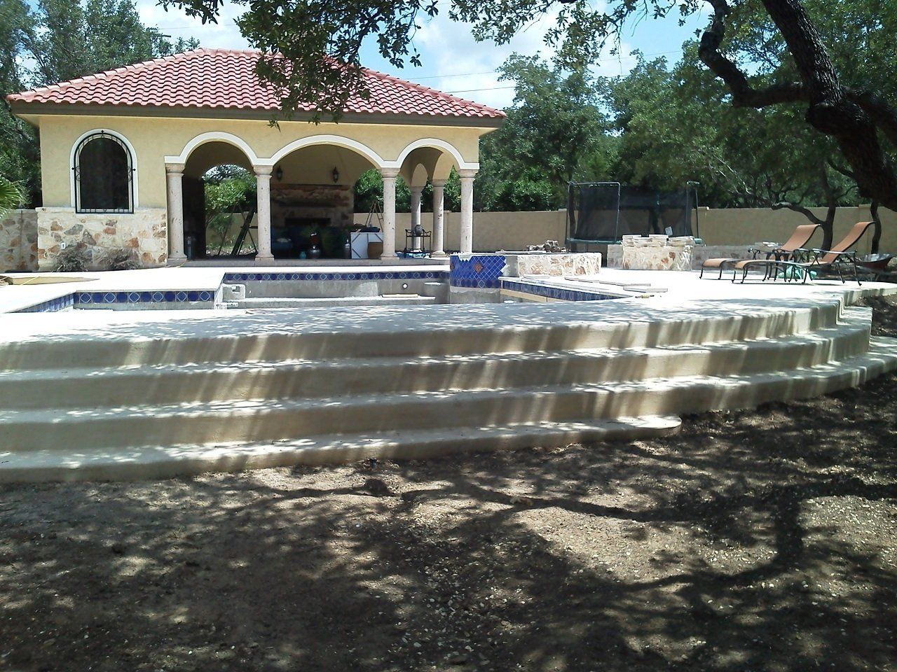 Pool Deck Steps — Helotes, TX — Easter Concrete Contracting