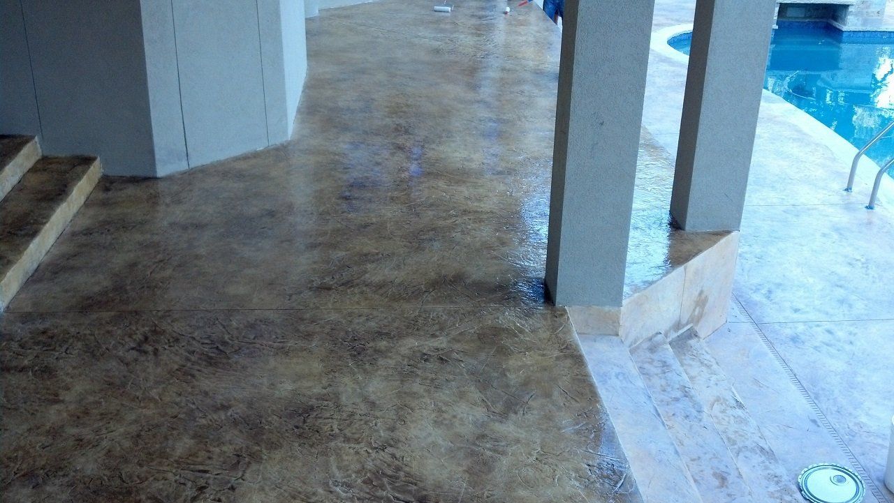 Shade of Brown Floor — Helotes, TX — Easter Concrete Contracting