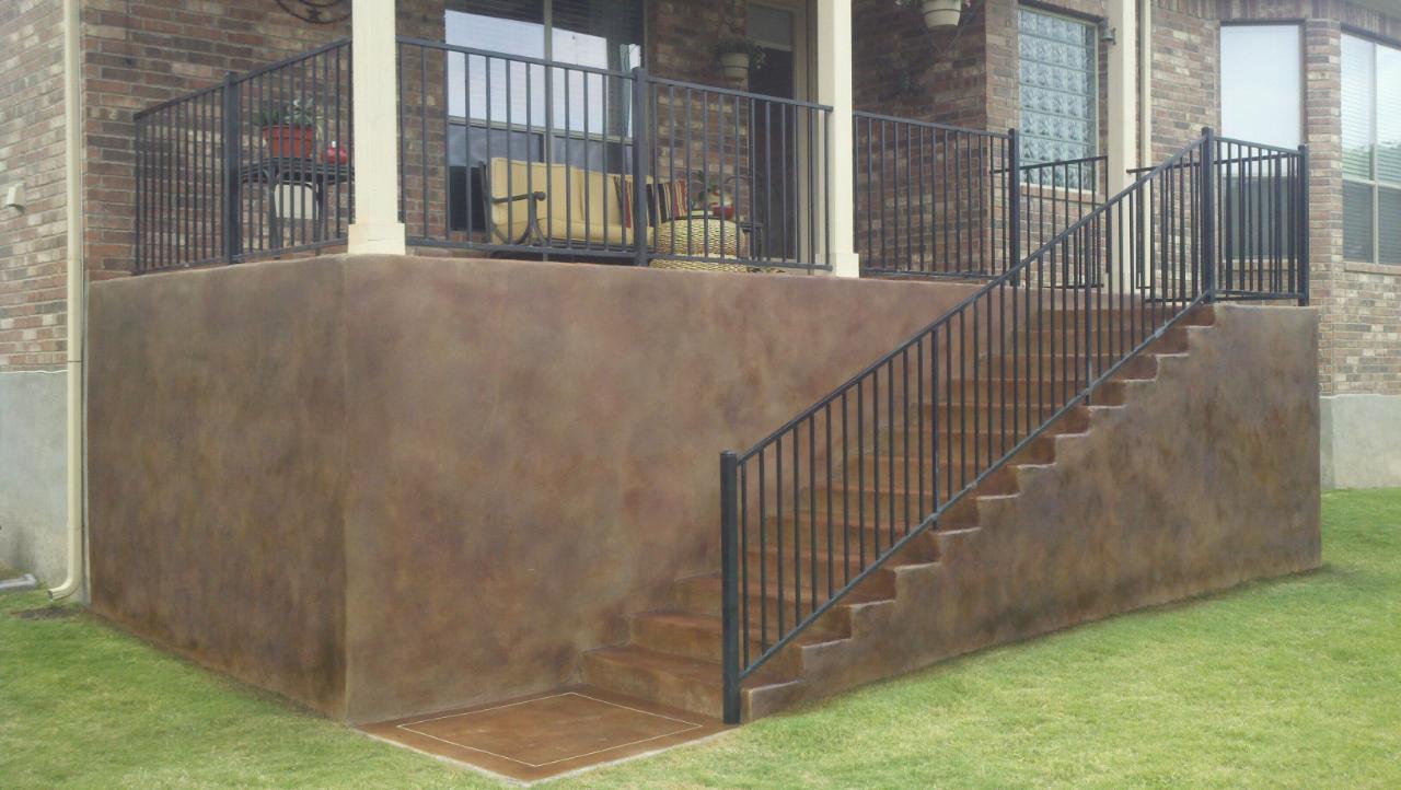 Stairs with Black Railings — Helotes, TX — Easter Concrete Contracting