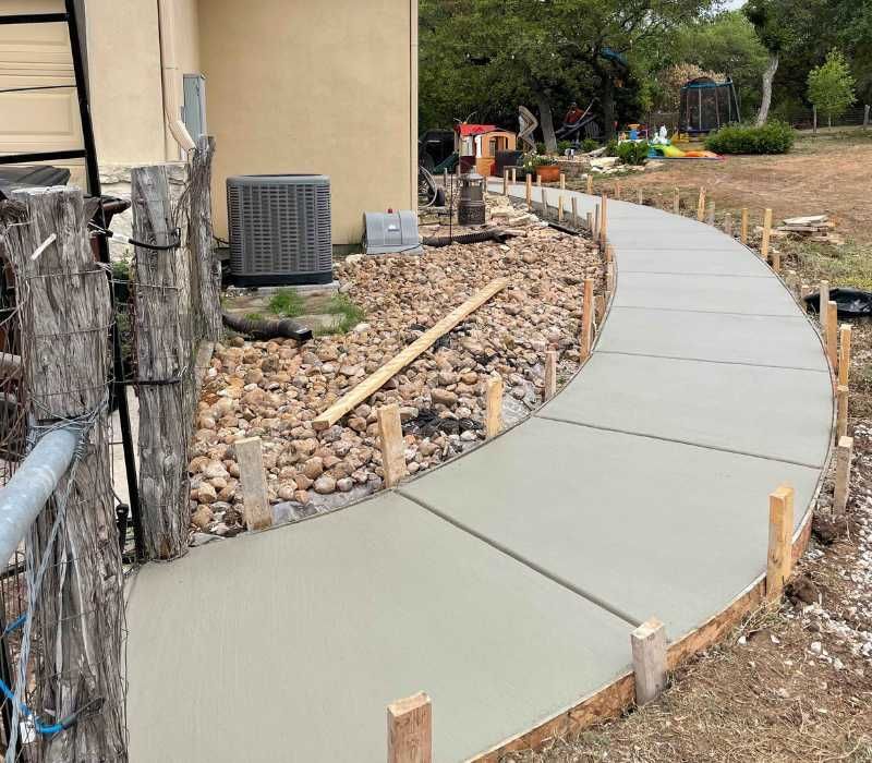 Concrete walkway