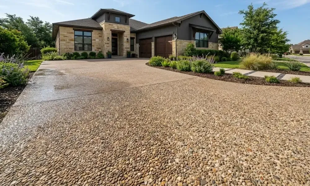 Exposed Aggregate Concrete Driveway