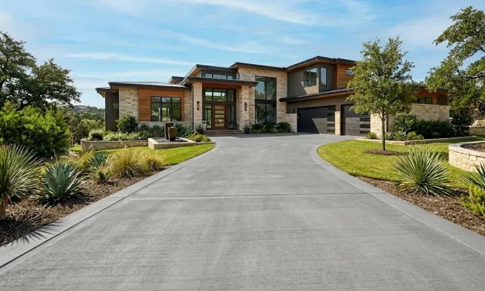 Plain Concrete Driveway