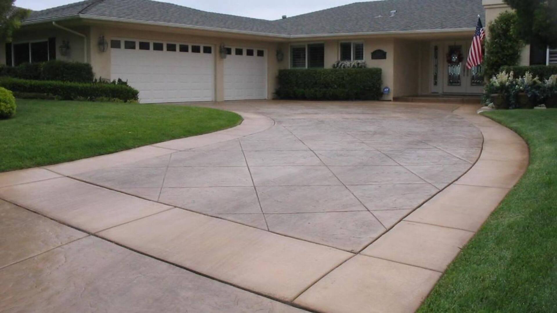 Stamped concrete driveways with curb appeal