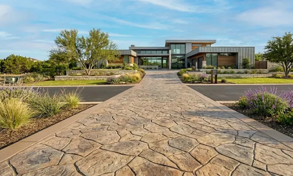 Stamped Concrete Driveway
