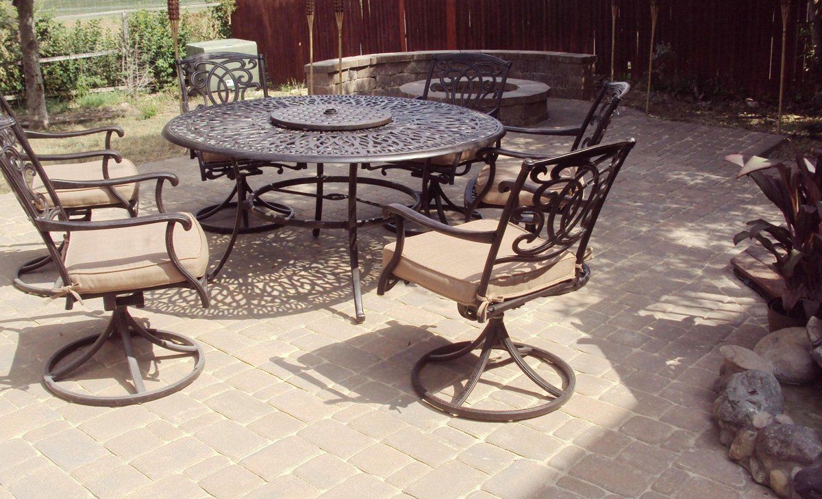 Rounded Table with Chairs — Helotes, TX — Easter Concrete Contracting