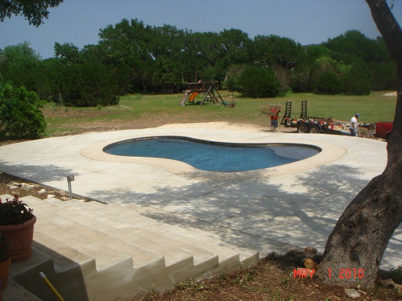Huge Pool Deck — Helotes, TX — Easter Concrete Contracting