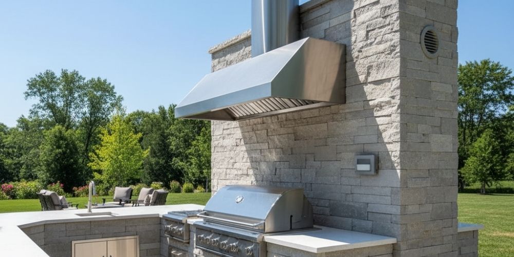 outdoor kitchen idea for ducting and termination