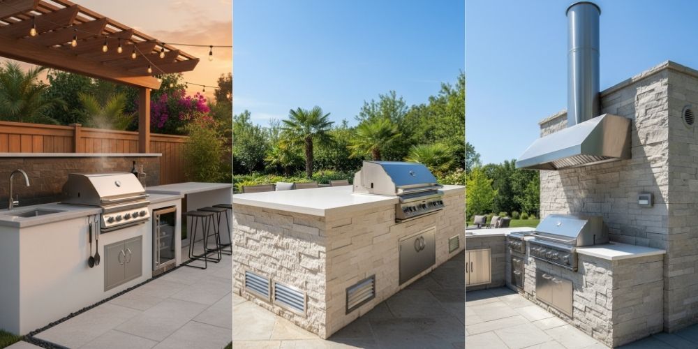 outdoor kitchen ideas for ventilation and clearances