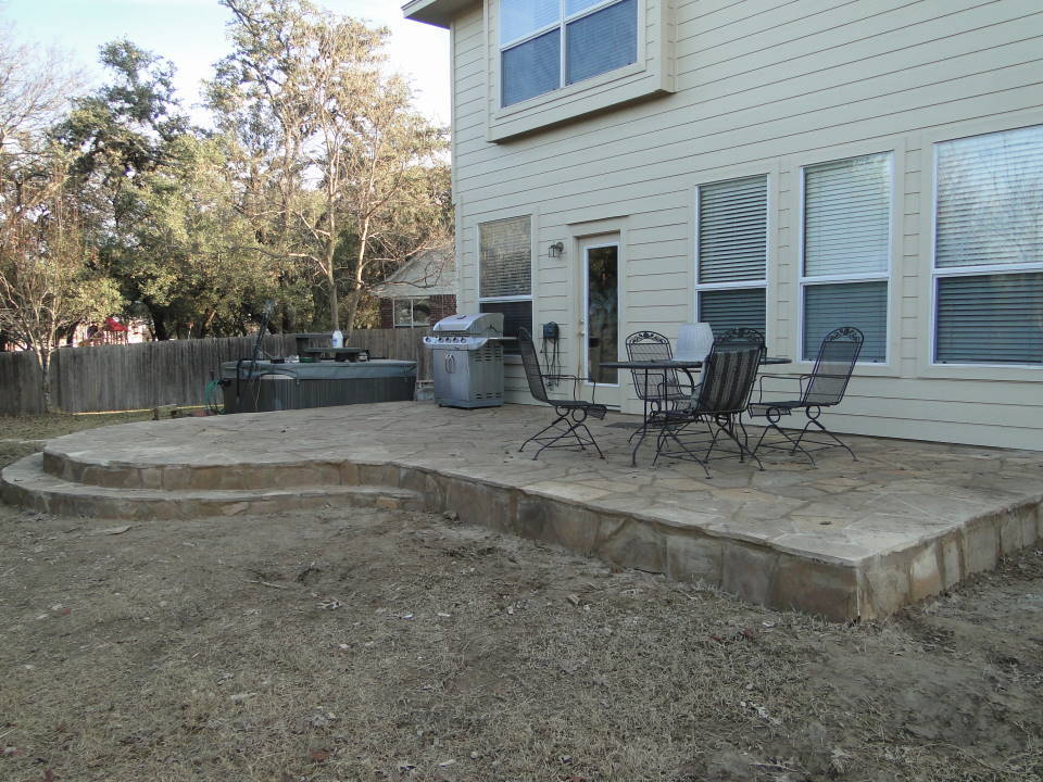 Flagstone Concrete Steps — Helotes, TX — Easter Concrete Contracting