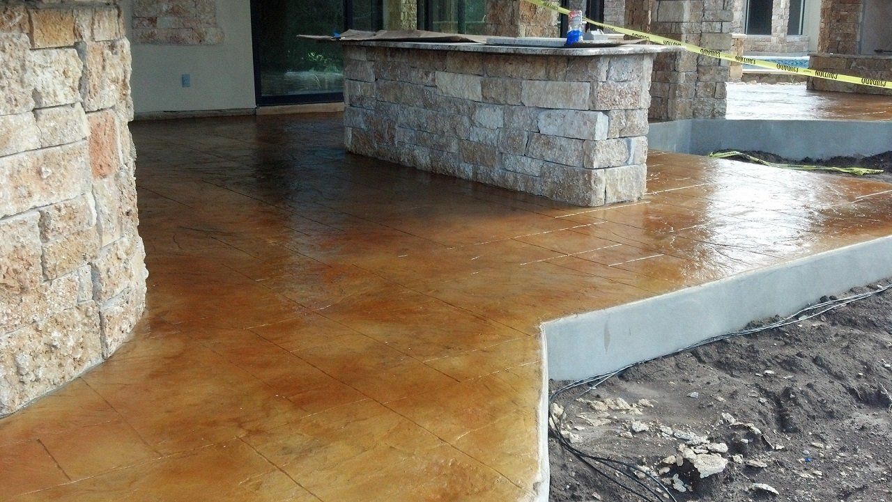 Brown Tiles — Helotes, TX — Easter Concrete Contracting