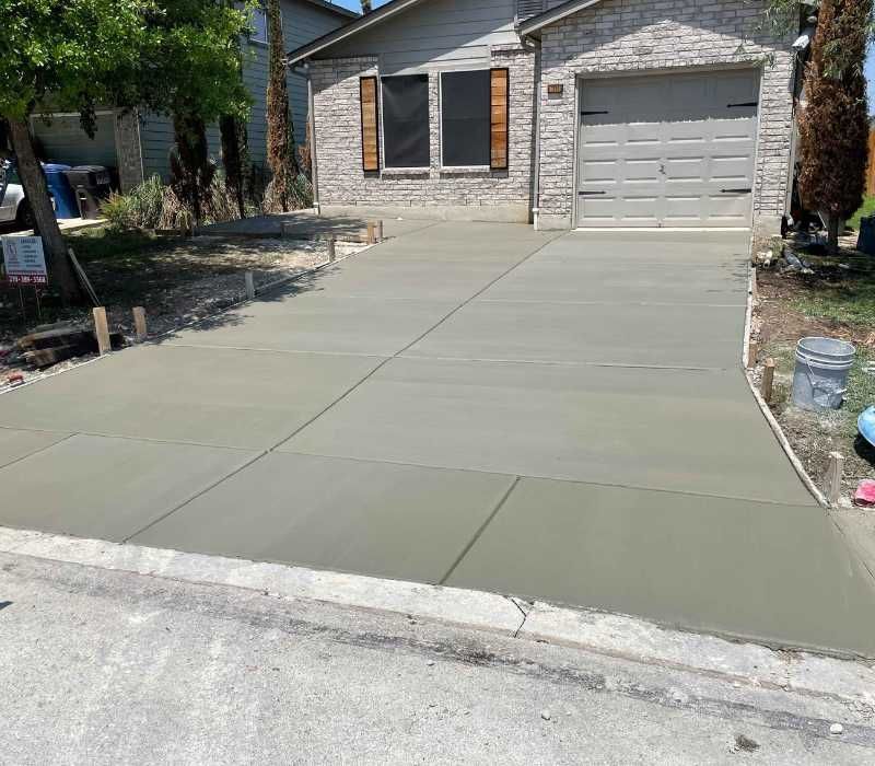 stamped concrete driveway