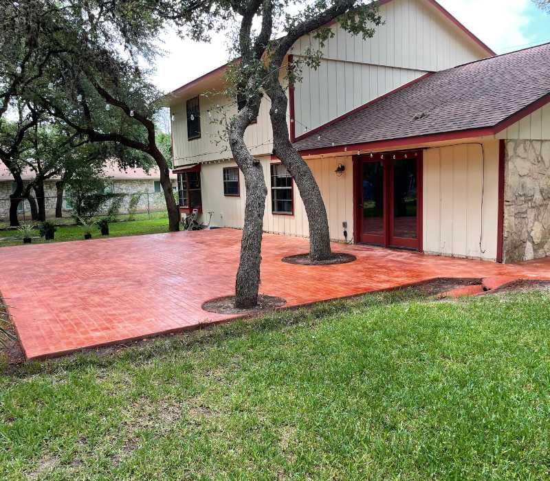 stamped concrete patio