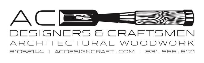 A logo for ace designers & craftsmen architectural woodwork