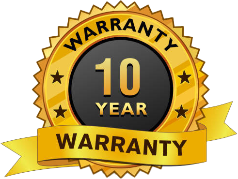 10 year warranty badge