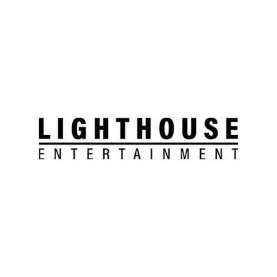 Lighthouse Entertainmentin logo. Mustaa tekstiä valkoisella taustalla.