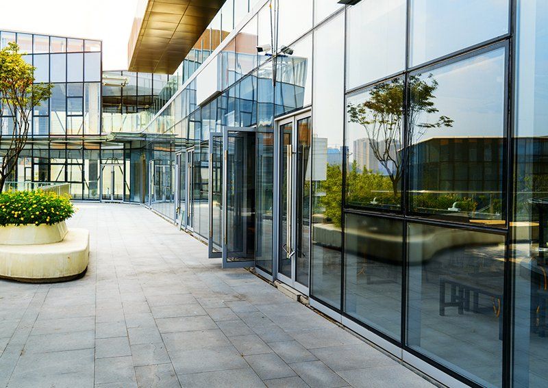 Glass Door And Windows Of An Office — Elgin, IL — Cutting Edge Window Tinting