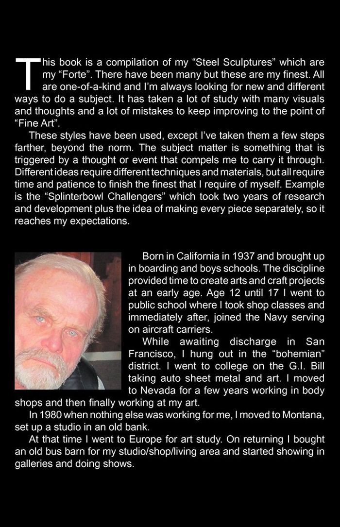 Steel Sculpture: Book Information and Bio