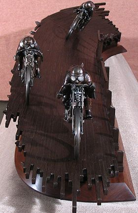 Board Track Racers Sculpture