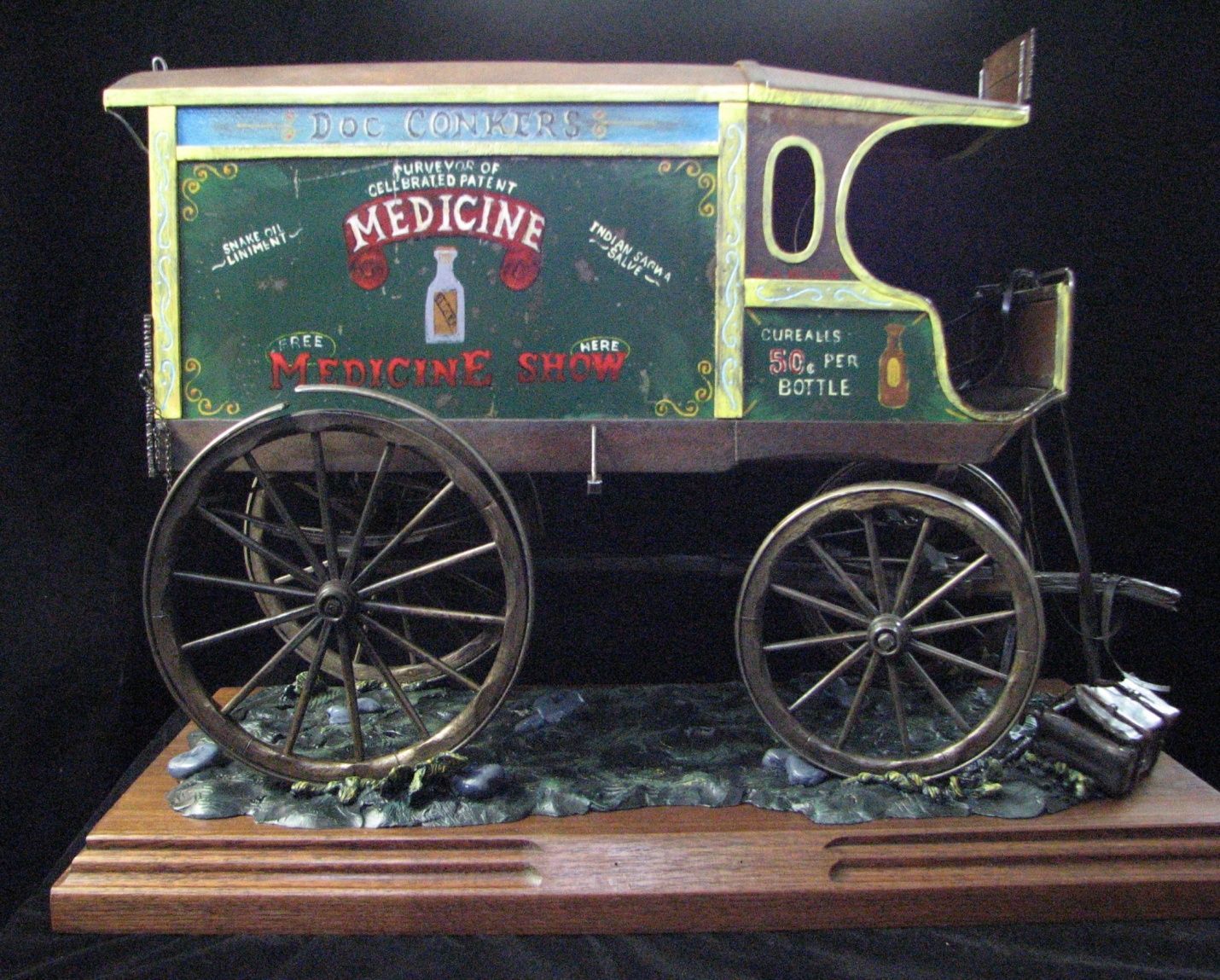 Medicine Wagon Steel Sculpture