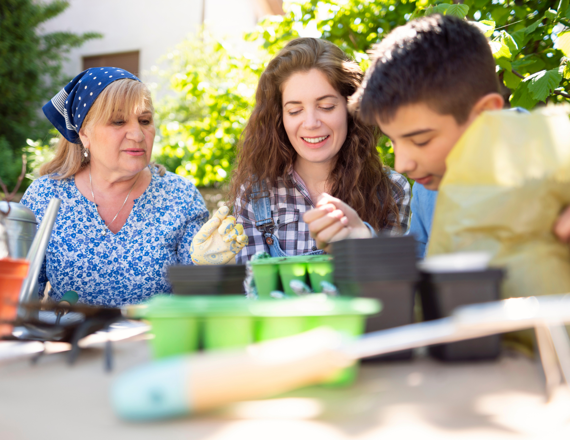 People gardening at a gardening event held by Growpher for Membership Club memberes
