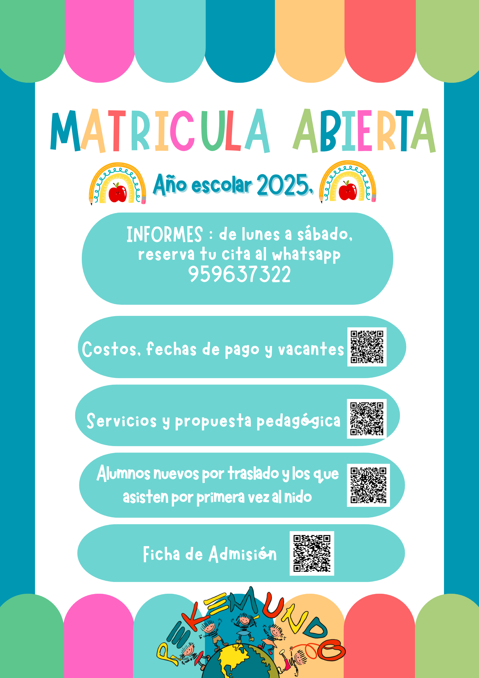 Matricula 2025 abierta, cupos limitados