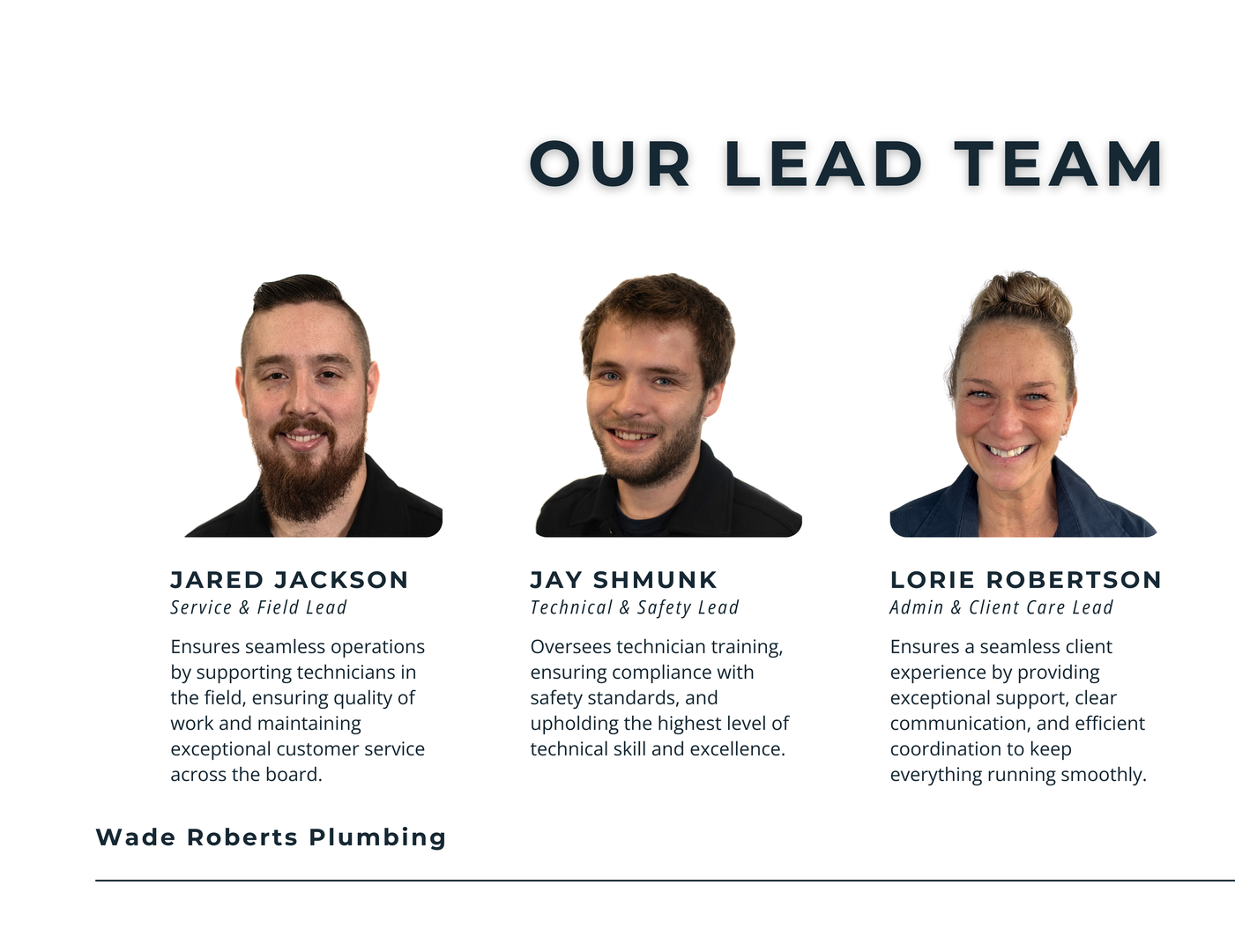 Four people are standing next to each other on a white background.