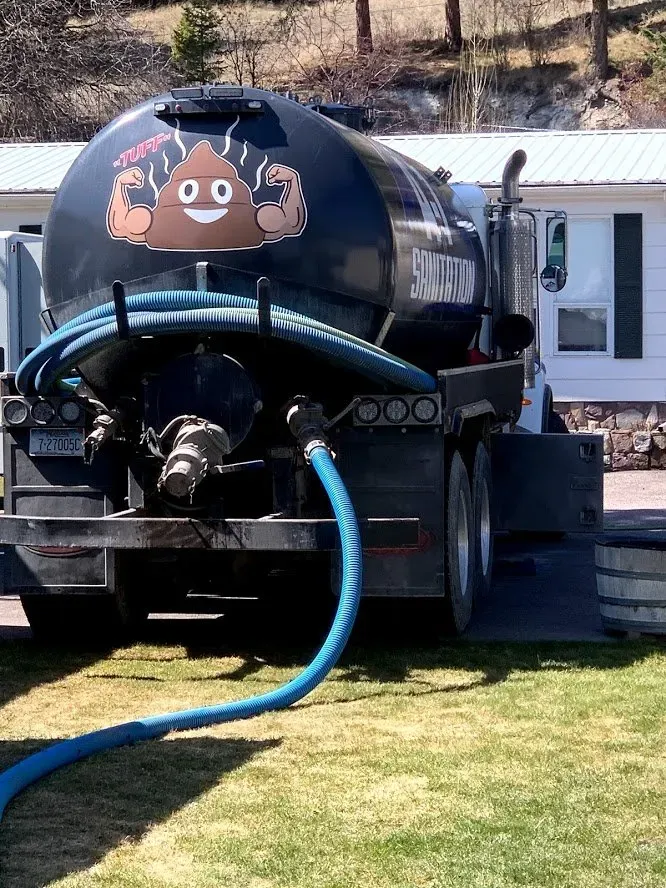 Back View Of Septic Tank Truck — Kalispell, MT — A-1 Sanitation