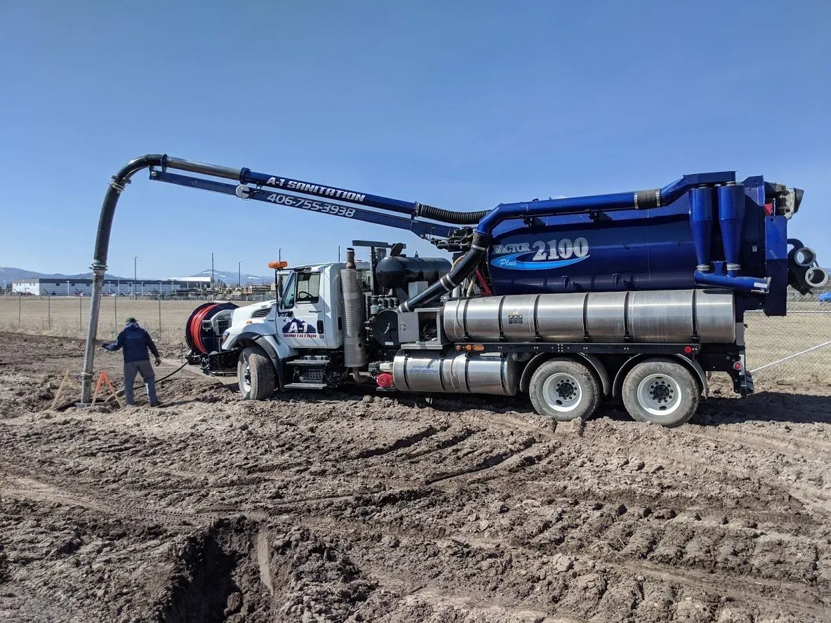Man And A Tank Truck — Kalispell, MT — A-1 Sanitation