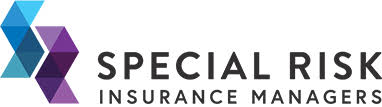 The logo for special risk insurance managers is purple and blue.