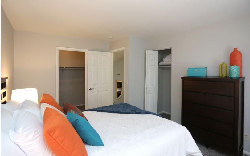 Interior photo of a furnished bedroom