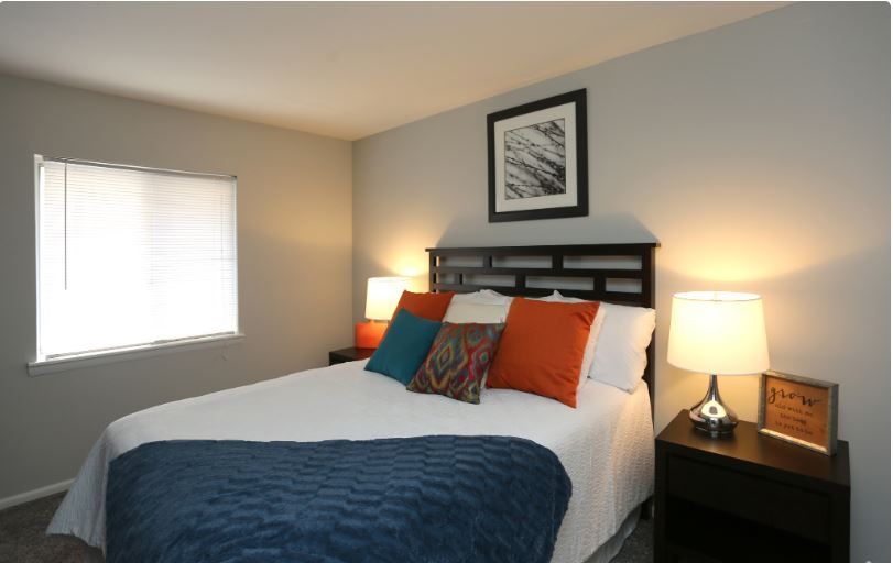 Interior photo of a furnished bedroom