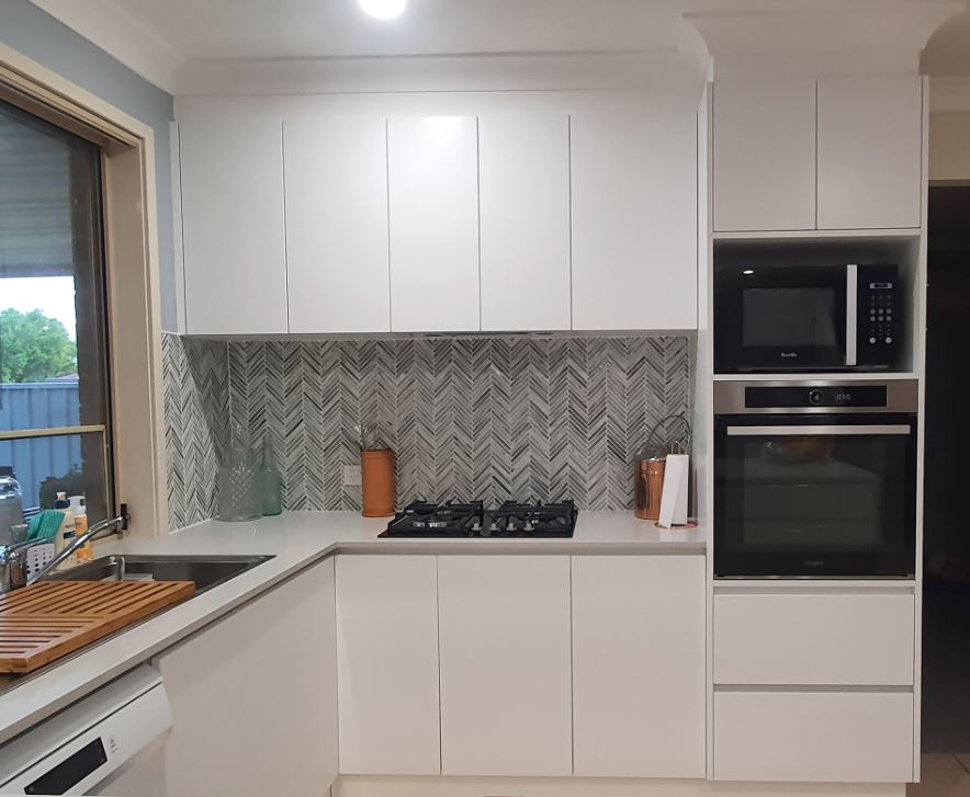 Modern White Kitchen Cabinets — Kitchen Design Experts in Central Coast, NSW