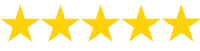 A row of yellow stars on a white background.