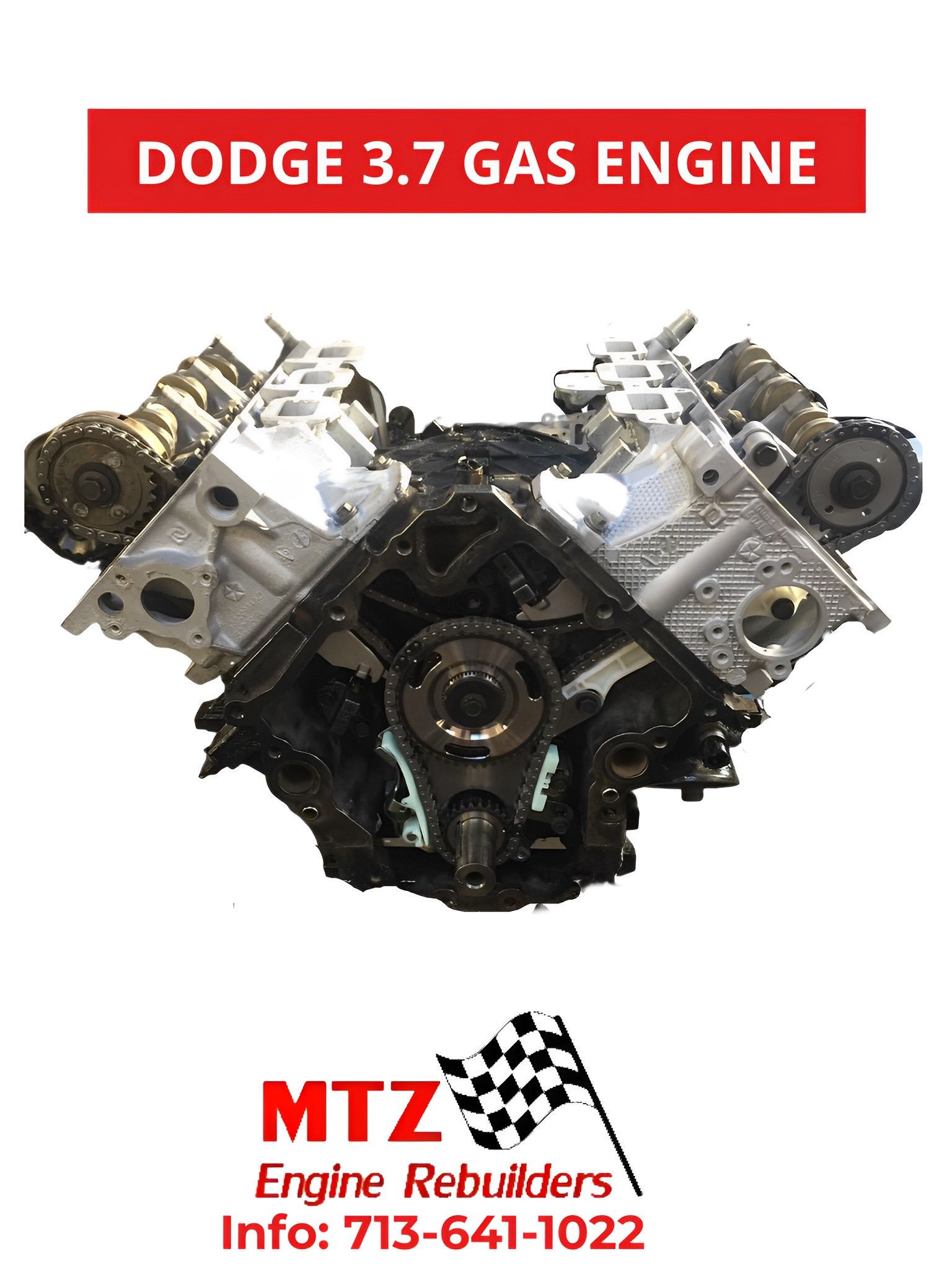 A picture of a dodge 3.7 gas engine