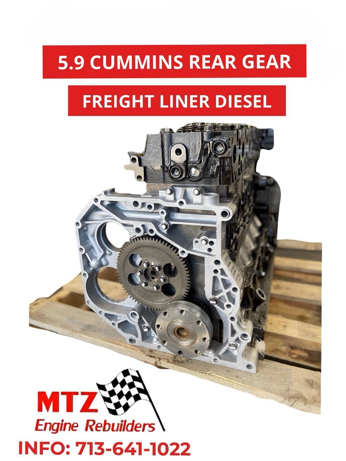 A poster for 5.9 cummins rear gear freight liner diesel