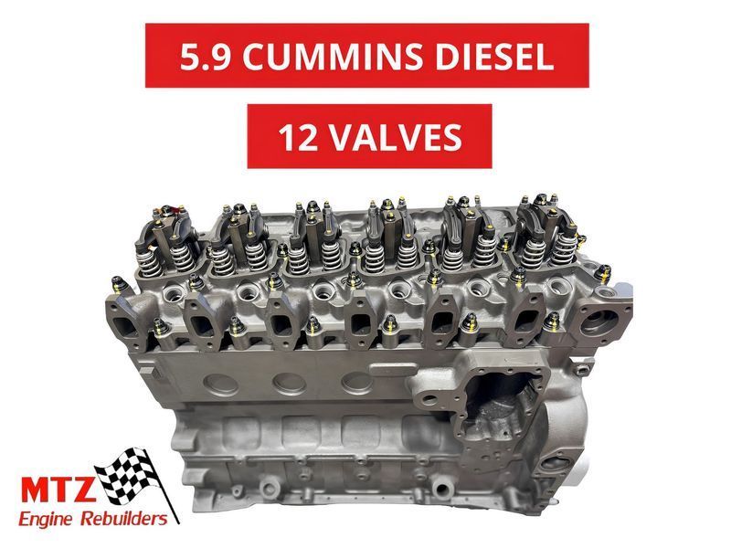 A 5.9 cummins diesel engine with 12 valves