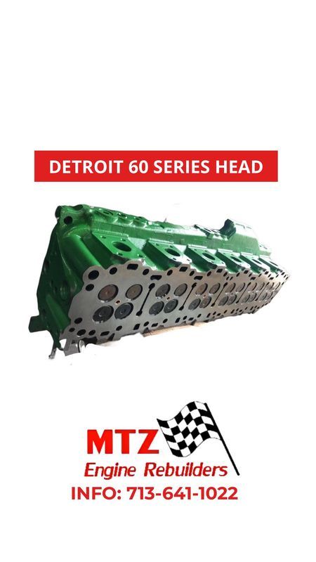 A picture of a detroit 60 series head from mtz engine rebuilders