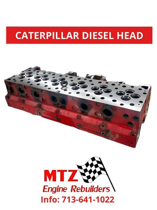 A picture of a caterpillar diesel head from mtz engine rebuilders