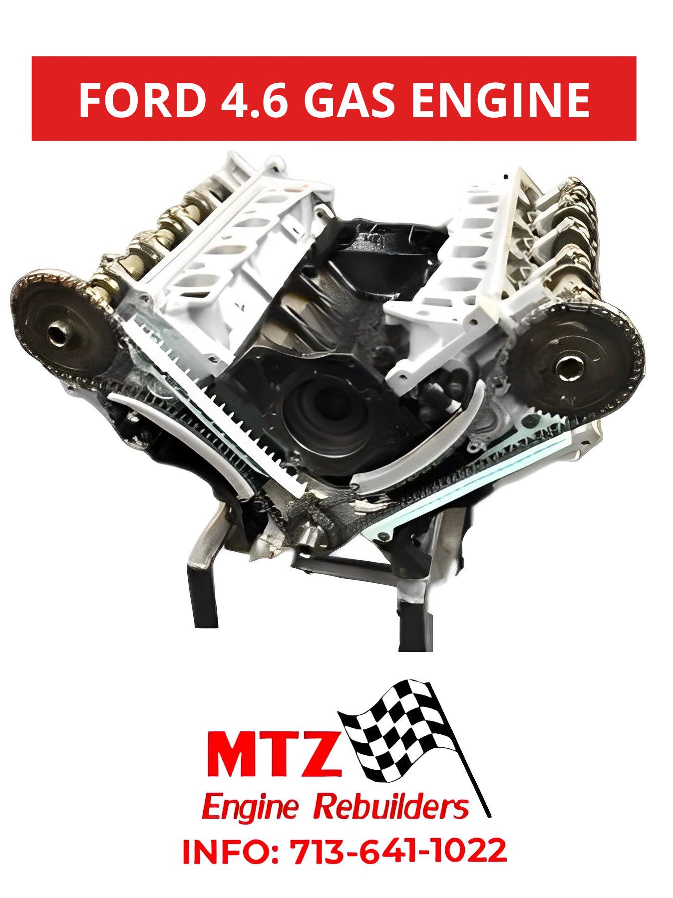 A picture of a ford 4.6 gas engine