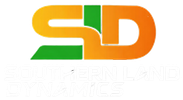 Logo for Sutherland Dynamics: stylized "SD" in yellow and orange, with green accents on a white background.