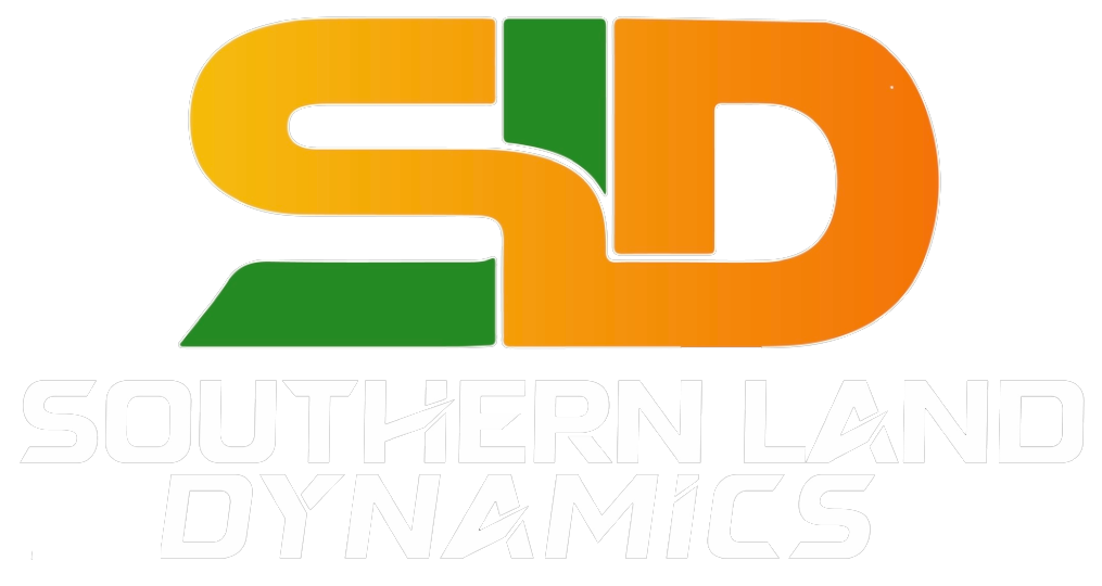 Logo for Sutherland Dynamics: stylized "SD" in yellow and orange, with green accents on a white background.