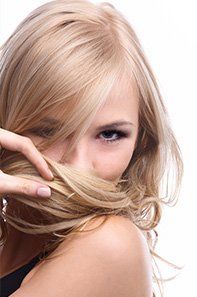 Family Hair Salon — Woman With Blonde Hair in Brunswick, ME