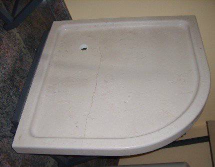 Stone shower tray