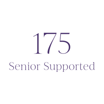 175 Senior Supported, dark purple numbers and text on white background.