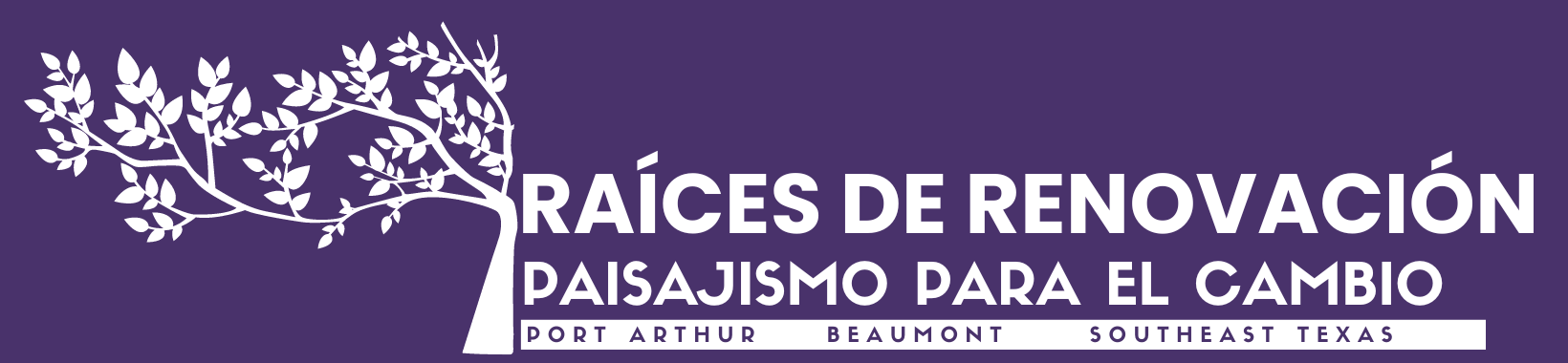 Logo with a white tree, text 