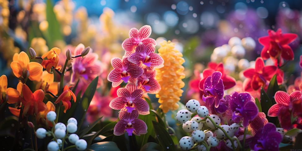 colorful orchid plants