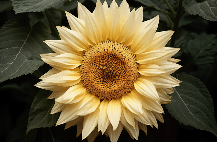 white sunflower