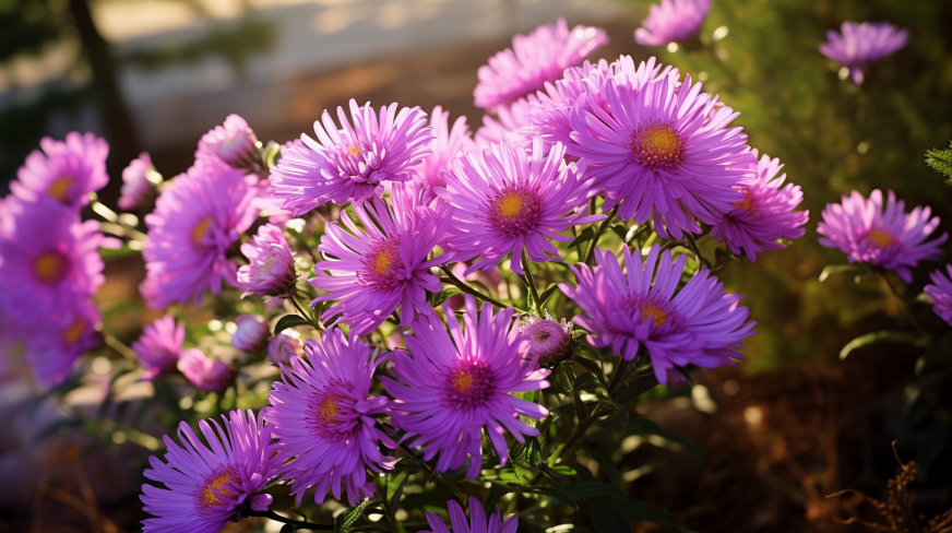 purple aster flowers
